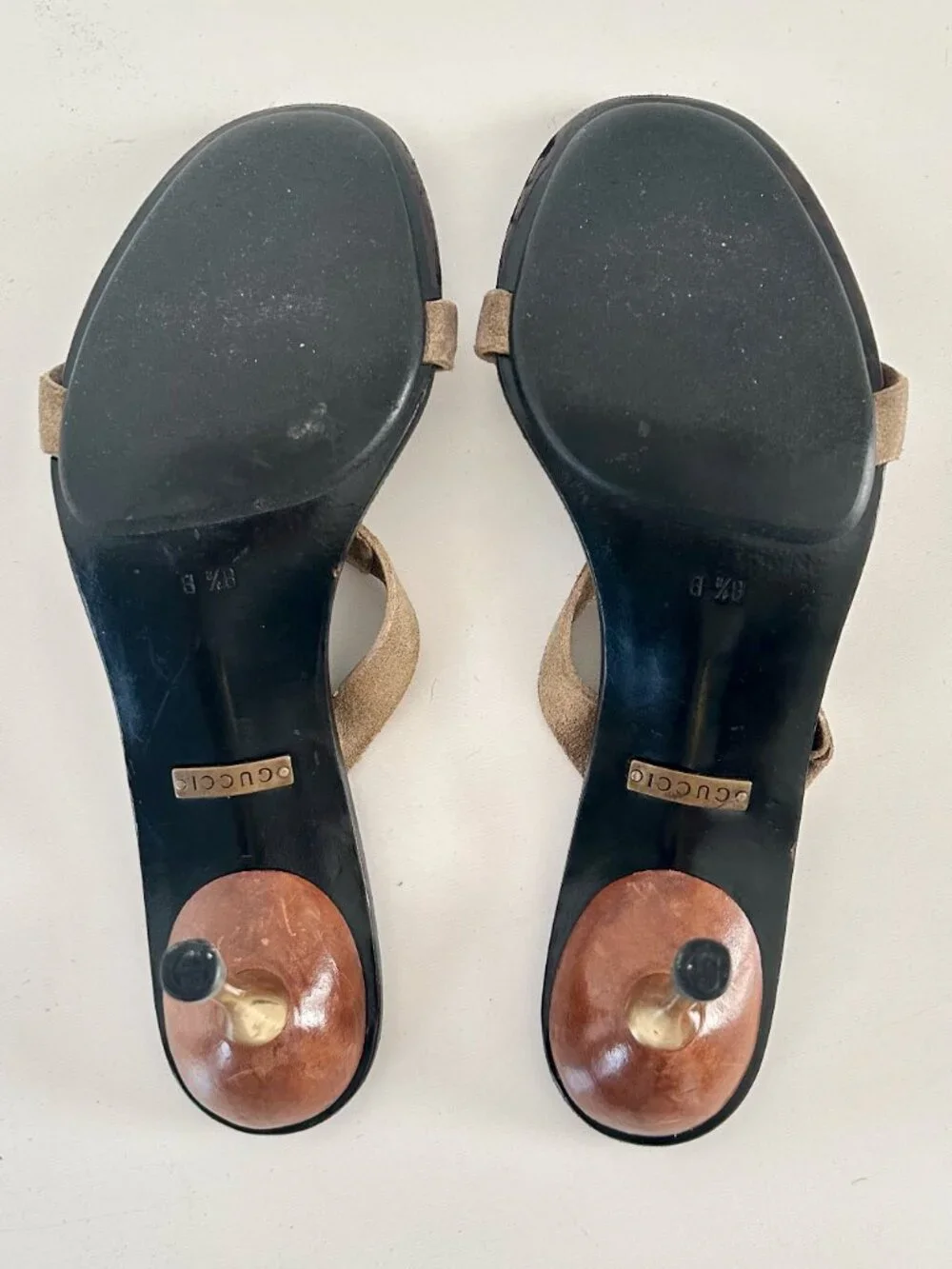 Gucci by Tom Ford Strappy Leather Sandals with Ring Detail